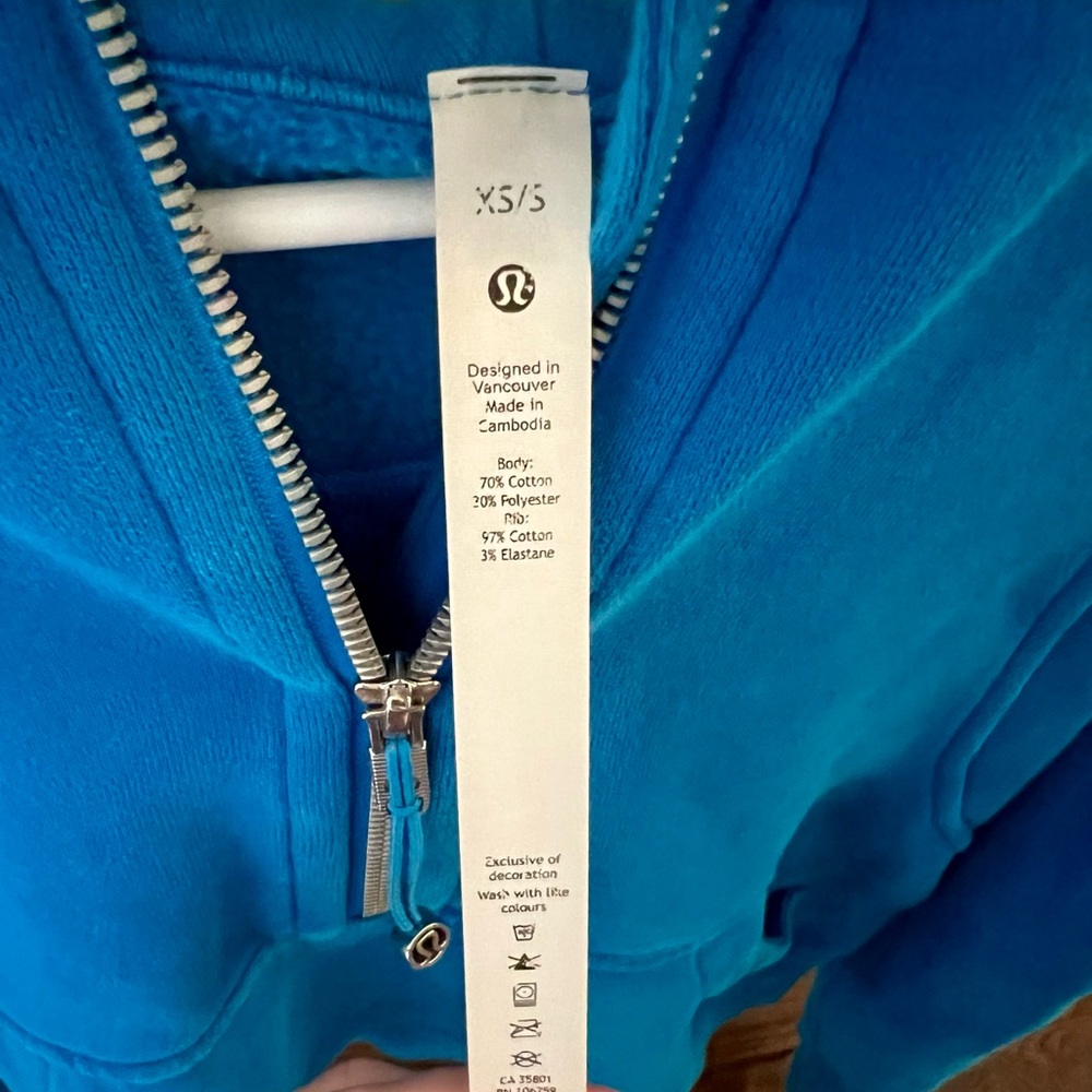 Lululemon scuba half zip poolside blue